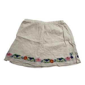 Spell & The Gypsy Florapaloosa Embroidered Mini Skirt in White Wildflower